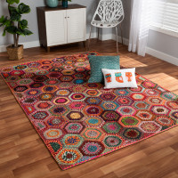 Baxton Studio Adailo-Multi-Rug Baxton Studio Adailo Modern and Contemporary Multi-Colored Handwoven Fabric Area Rug